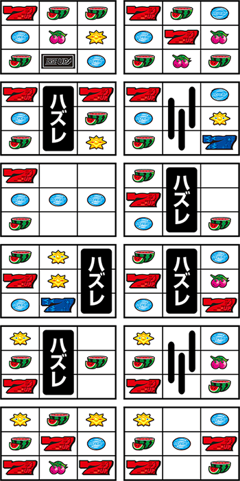 赤7狙い時のリーチ目