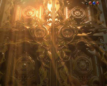 天から光が差し込む