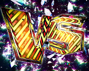 VS文字色・デンジャー柄