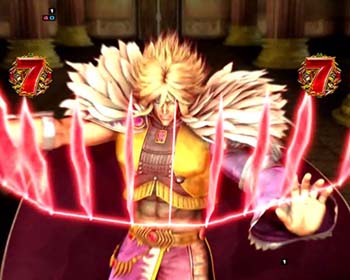 ガルダの扇子が赤い