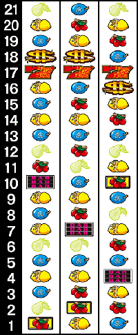ミリオンルーレット　リール配列