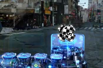 チェッカー柄保留