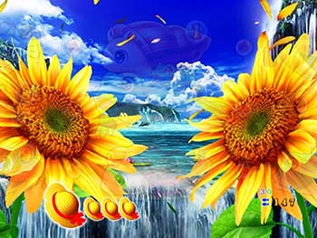 ひまわりが大きくなる