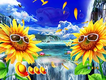 ひまわりがサングラスをかける