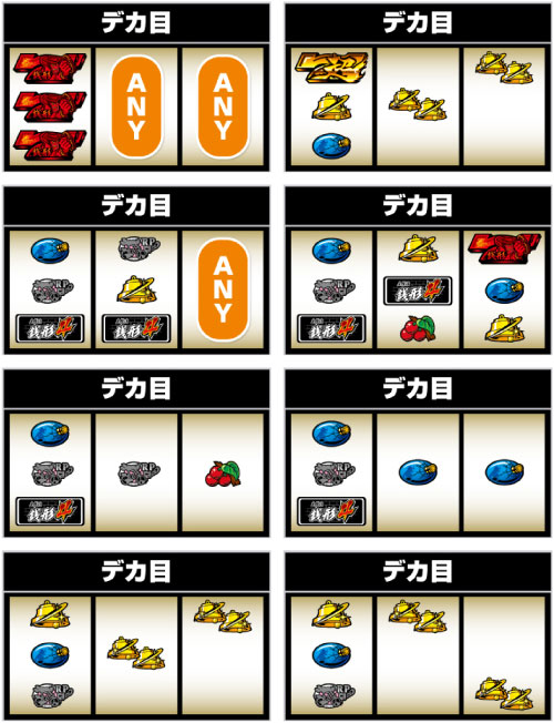 主なデカ目の停止形