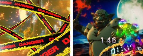 DANGER柄帯・レインボーゴブリン