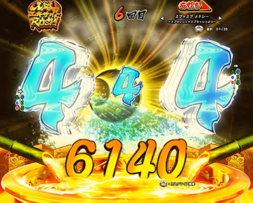 左右+中図柄揃い煽り演出