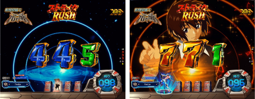 停止時キャラ図柄予告