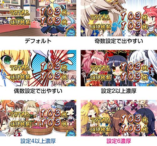 パチスロ　戦国恋姫　REG終了画面