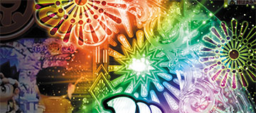 花火ランプの裏ボタン