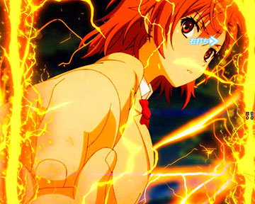 突超電磁砲(レールガン)予告