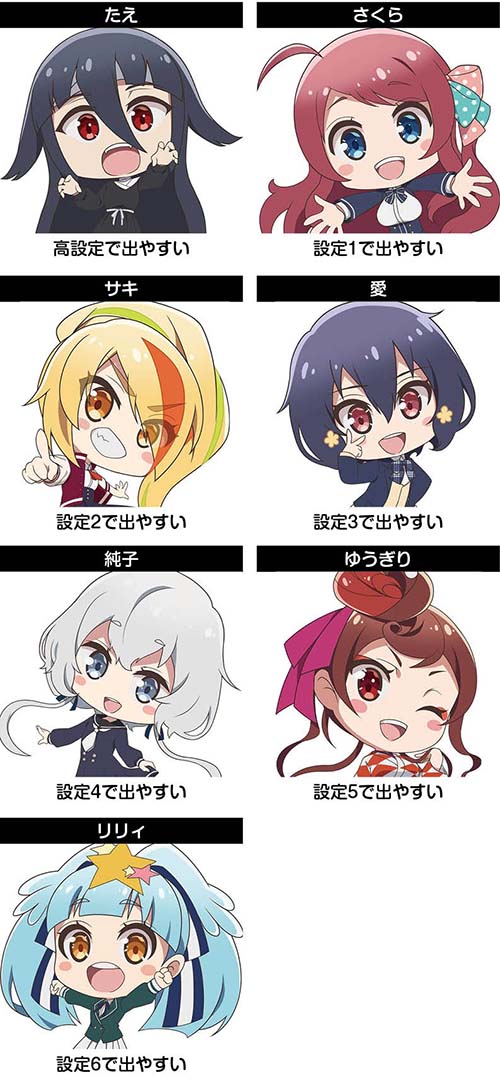 Lゾンビランドサガ フランシュシュボーナス終了画面のミニキャラ