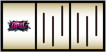 左リール中段にDMC図柄停止