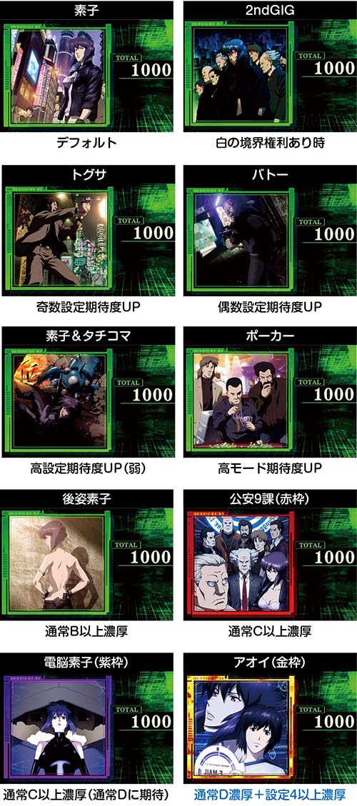 攻殻機動隊　隠しPUSH画面