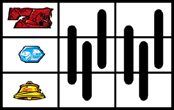 上段に赤7BAR停止