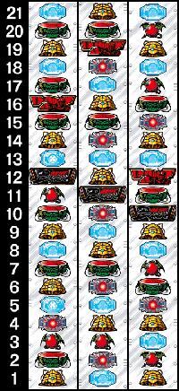 パチスロ仮面ライダーブラック・リール配列