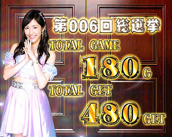 スロットAKB48・ART終了画面のタッチ